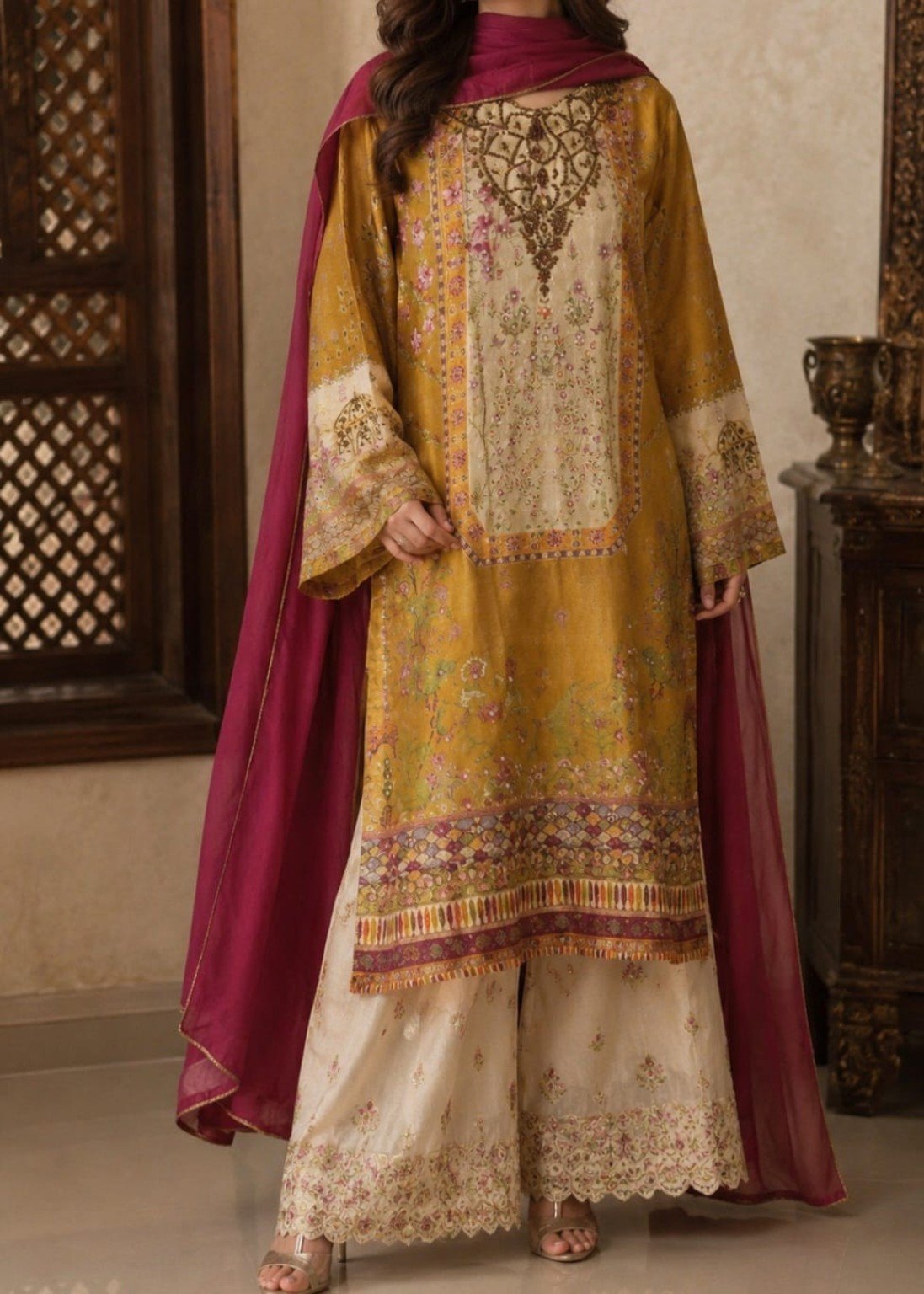 Meher Mustard & Magenta Set